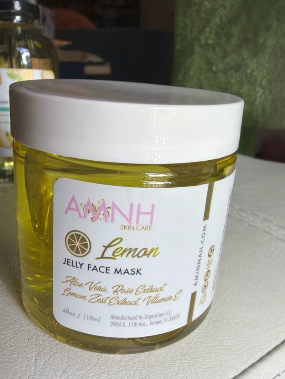 AMINNAH Lemon Meringue Body Oil & Lemon Jelly Face Mask - Yellow - Picture 3 of 4